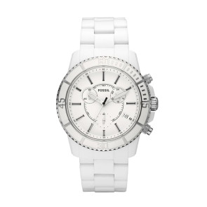 Correa de reloj Fossil CH2624 Plástico Blanco 9mm